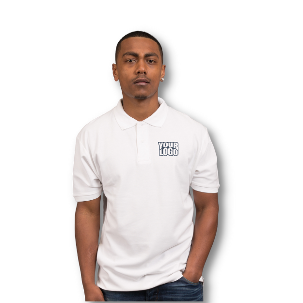 Polo shirt with custom printing