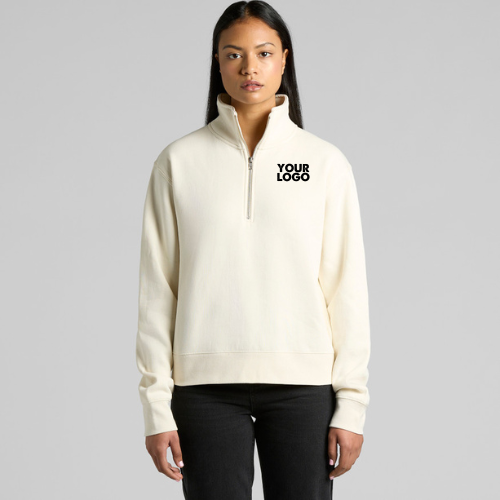 Ladies Stencil Half Zip Crew 4125 | Custom Printed