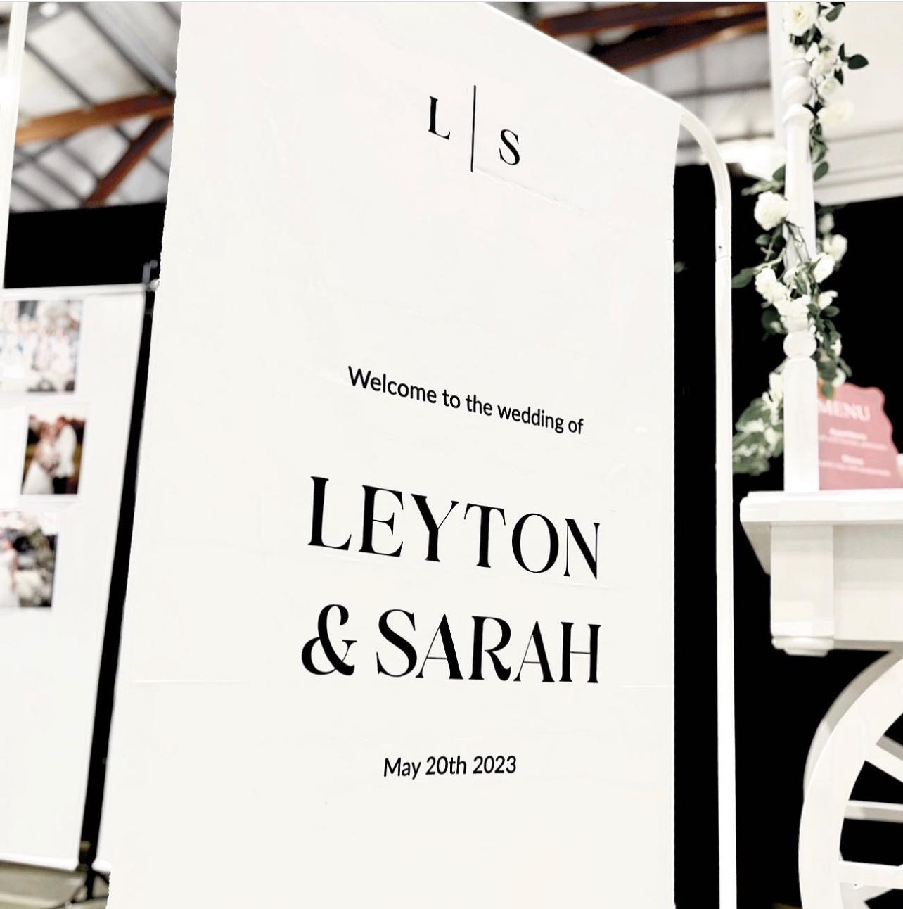 Fabric Wedding Signage