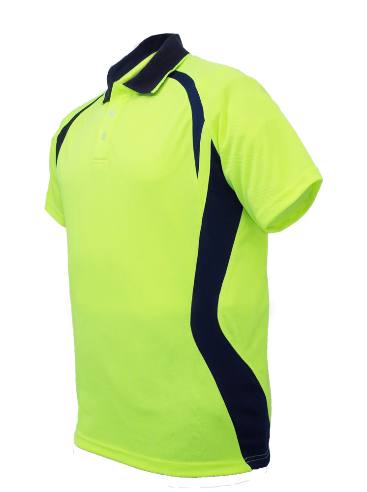 Unisex Adults Hi-Vis Panel Polo | Custom Printed