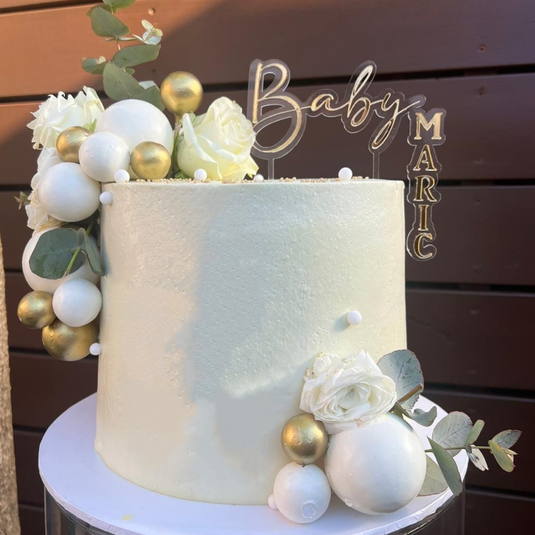 Double Layered Acrylic Name Topper  | Custom Text