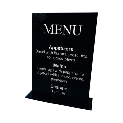 Acrylic Menu