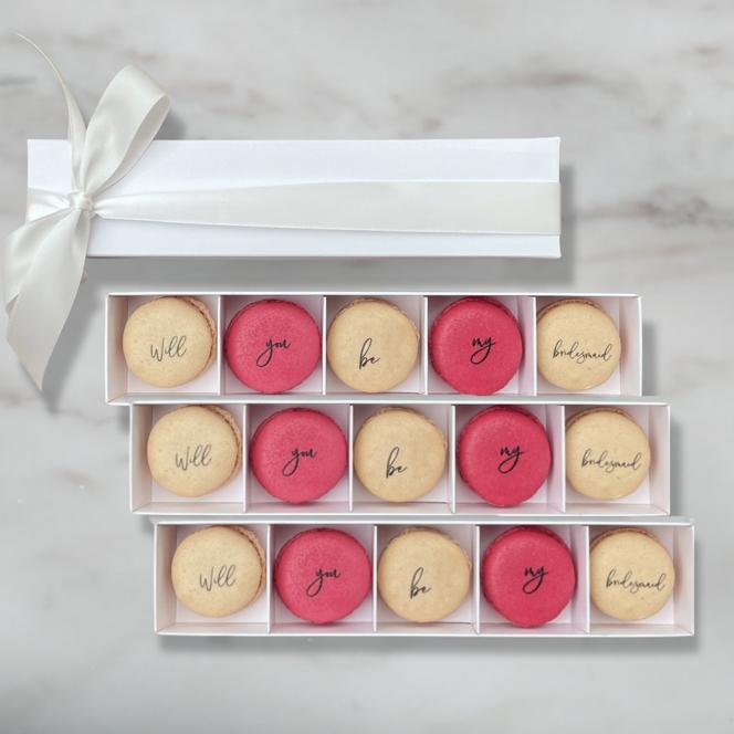 Printed Message or Proposal Macarons | Box of 5