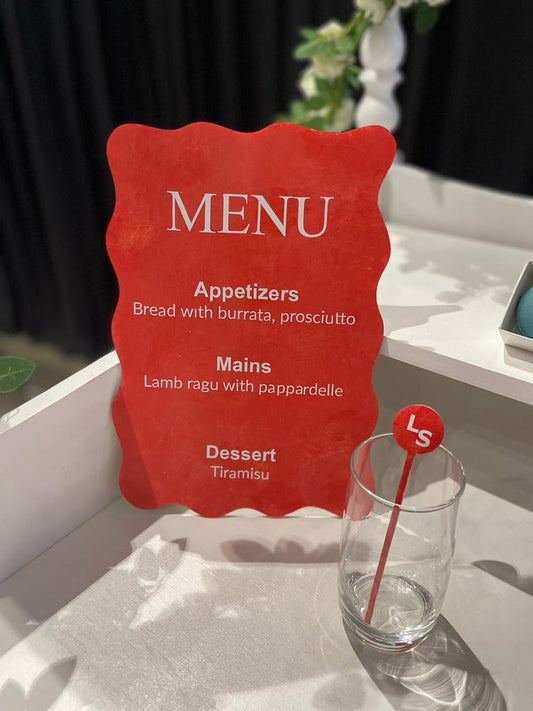 Acrylic Menu